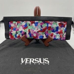 Versus Versace Confetti Envelope Zippered Clutch Bag with dustbag